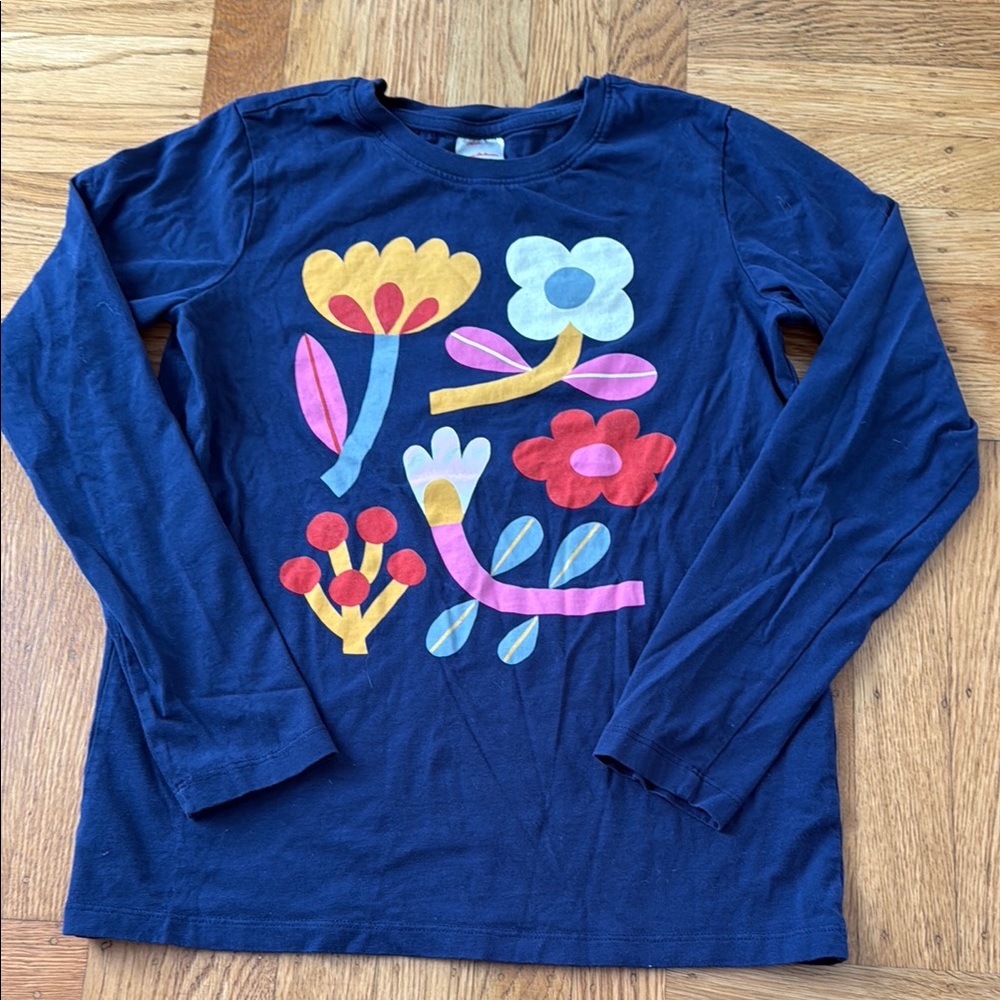 Hanna Andersson Kids Floral Long Sleeve Grapic T-Shirt